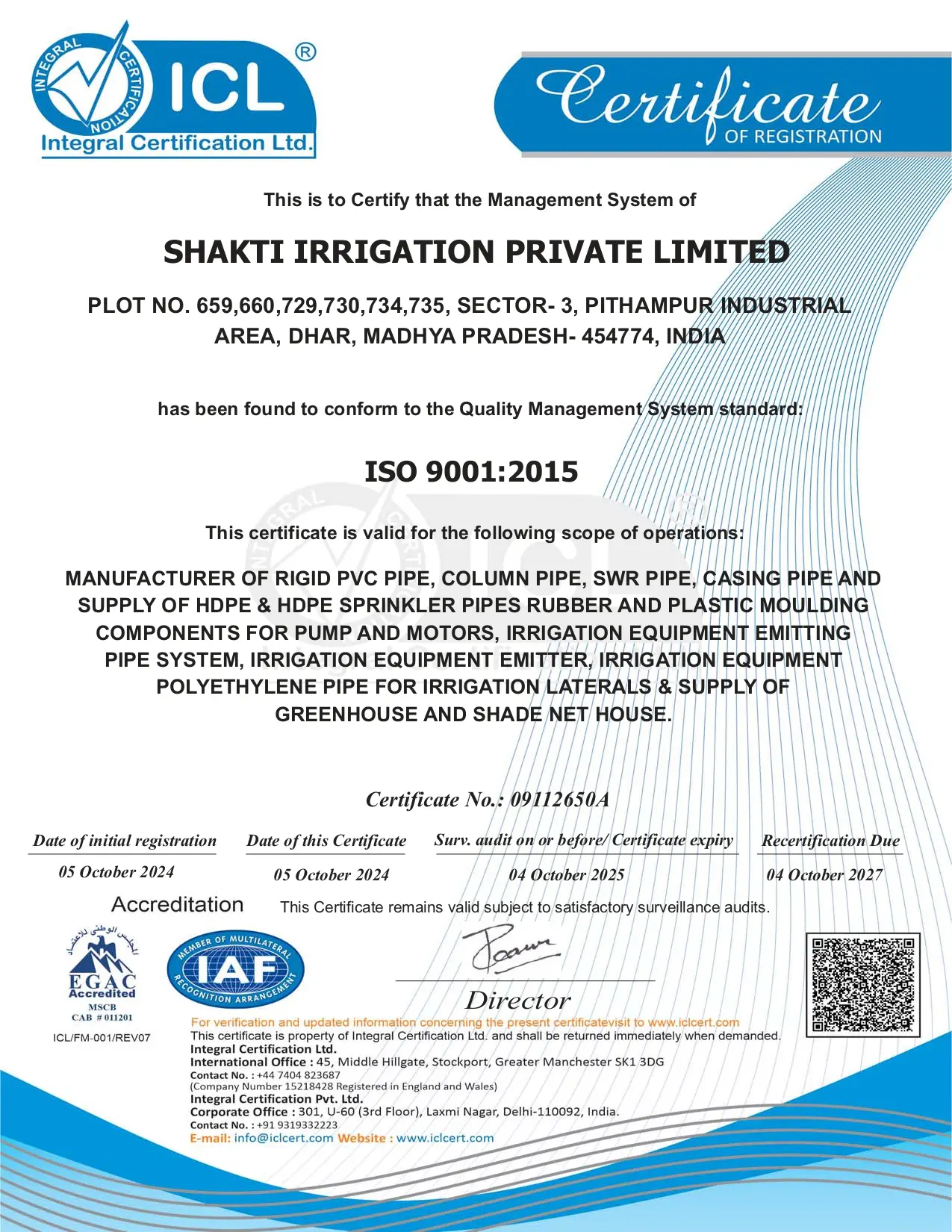 ISO Certificate