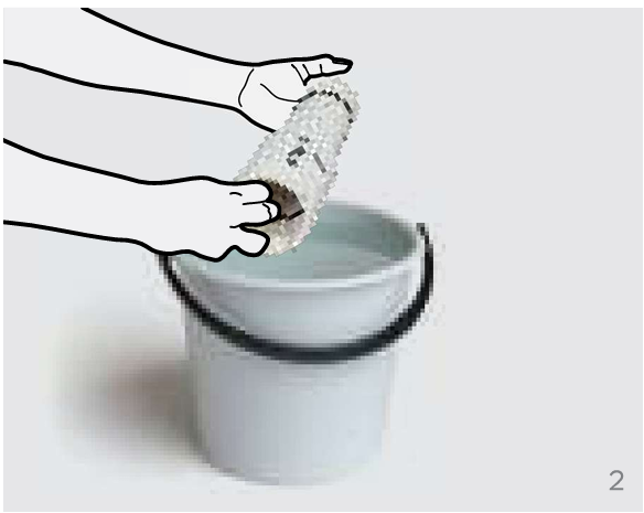 Step 2 – Clean threads with water